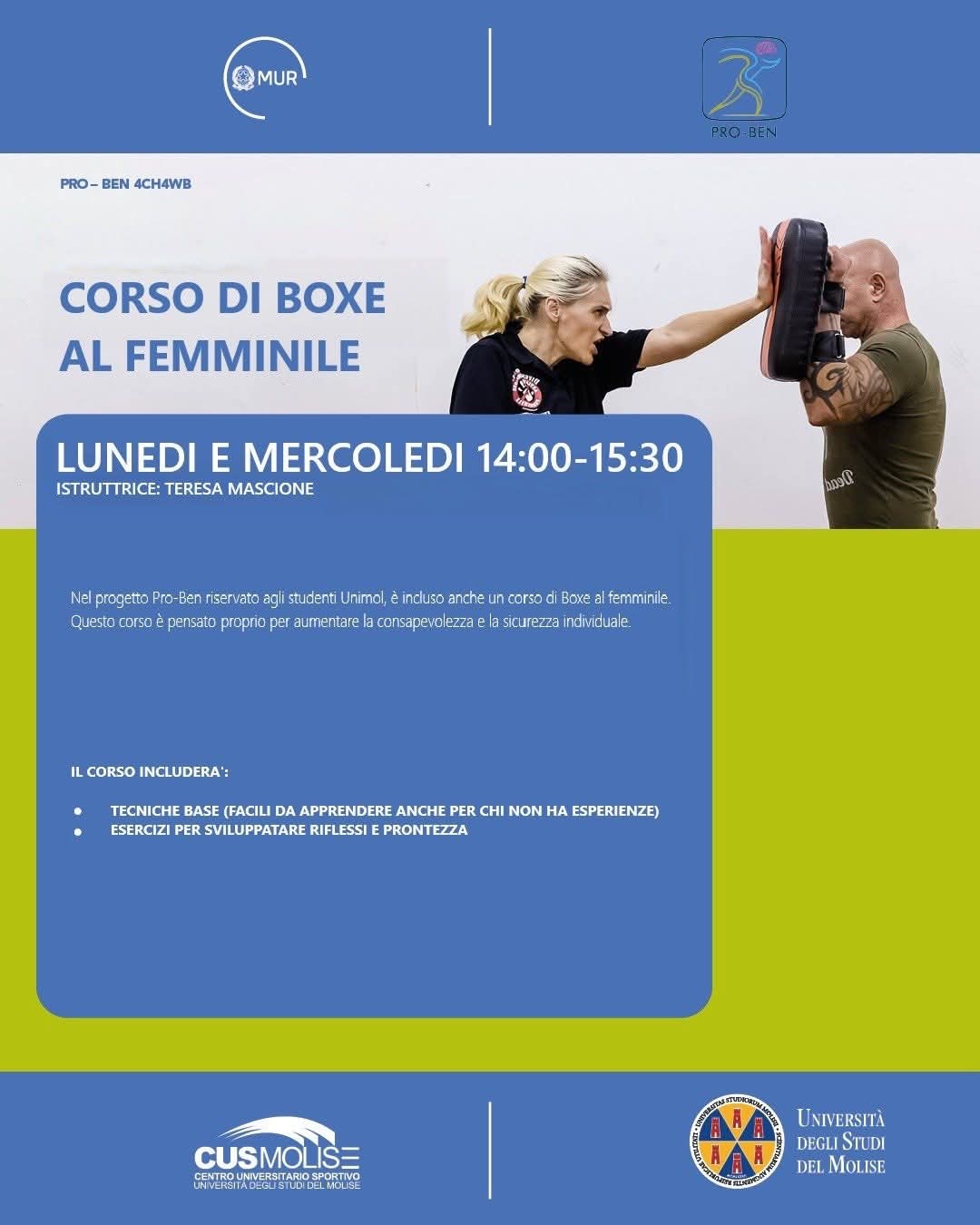 Corso di Boxe al femminile